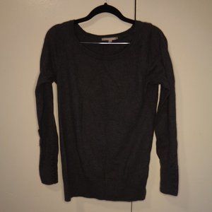 Gap Charcoal Grey Sofie Wool Blend Open Round Neck